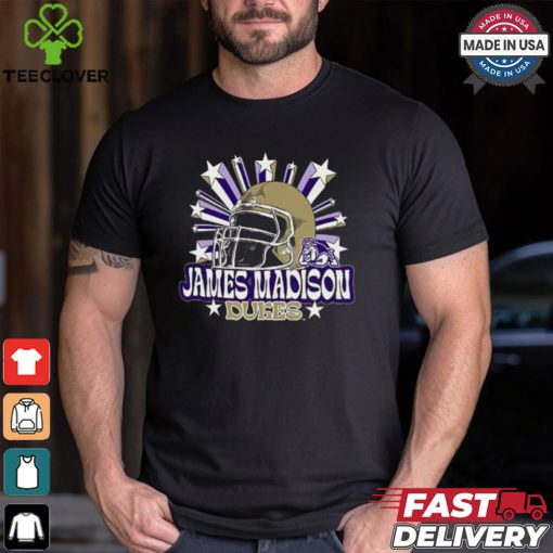 Image One Men’s James Madison Dukes Grey Helmet Star T Shirt