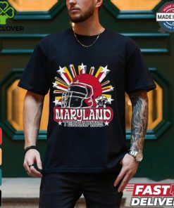 Image One Men's Maryland Terrapins Grey Helmet Star T Shirt