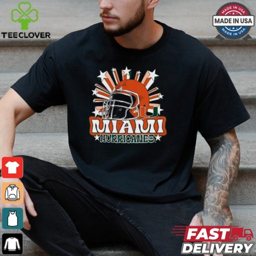 Image One Men’s Miami Hurricanes Grey Helmet Star T Shirt