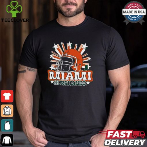 Image One Men’s Miami Hurricanes Grey Helmet Star T Shirt