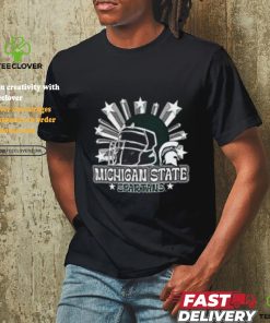 Image One Men's Michigan State Spartans Grey Helmet Star T Shirt