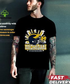 Image One Men's Michigan Wolverines Grey Helmet Star T Shirt