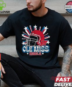 Image One Men's Ole Miss Rebels Grey Helmet Star T Shirt