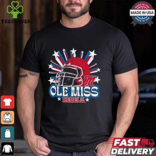 Image One Men’s Ole Miss Rebels Grey Helmet Star T Shirt