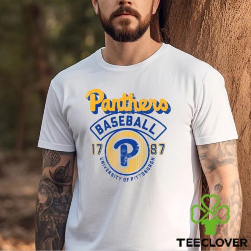 Image One Men's Pitt Panthers Ivory Baseball Logo T Shirt