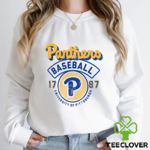 Image One Men's Pitt Panthers Ivory Baseball Logo T Shirt