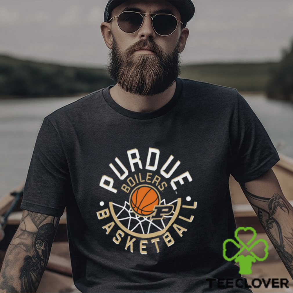 Image One Men's Purdue Boilermakers Black Basketball Net T Shirt Image One Men's Purdue Boilermakers Black Basketball Net T Shirt