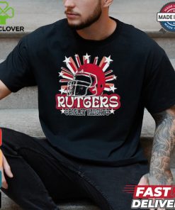 Image One Men's Rutgers Scarlet Knights Grey Helmet Star T Shirt