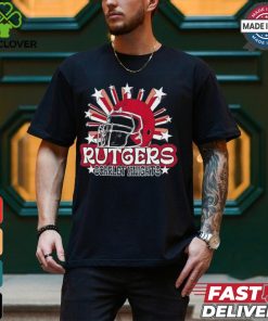 Image One Men's Rutgers Scarlet Knights Grey Helmet Star T Shirt