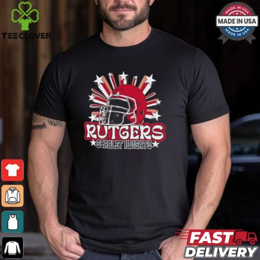 Image One Men’s Rutgers Scarlet Knights Grey Helmet Star T Shirt