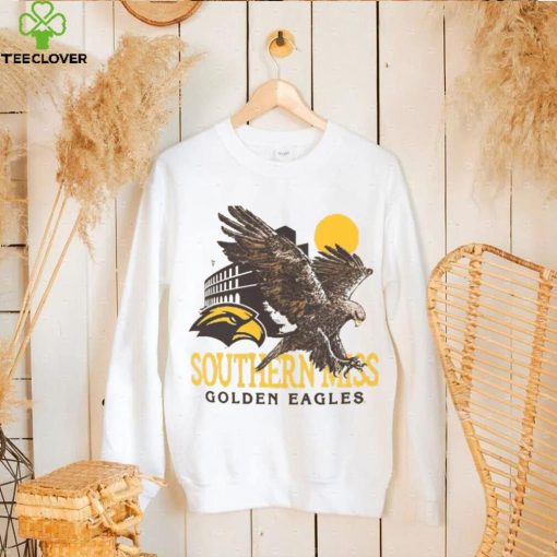 Image One Men’s Southern Miss Golden Eagles Ivory Mascot Stadium T Shirt