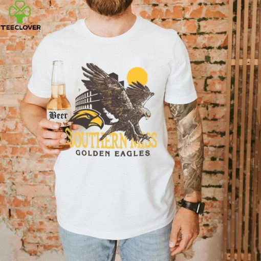 Image One Men’s Southern Miss Golden Eagles Ivory Mascot Stadium T Shirt