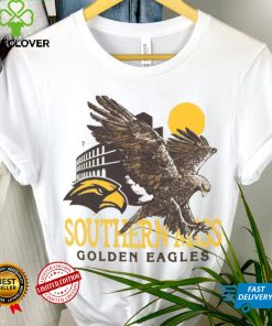 Image One Men's Southern Miss Golden Eagles Ivory Mascot Stadium T Shirt