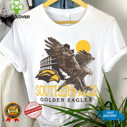 Image One Men’s Southern Miss Golden Eagles Ivory Mascot Stadium T Shirt