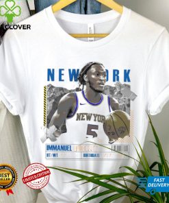 Immanuel Quickley number 5 New York Knicks basketball player paper poster shirt