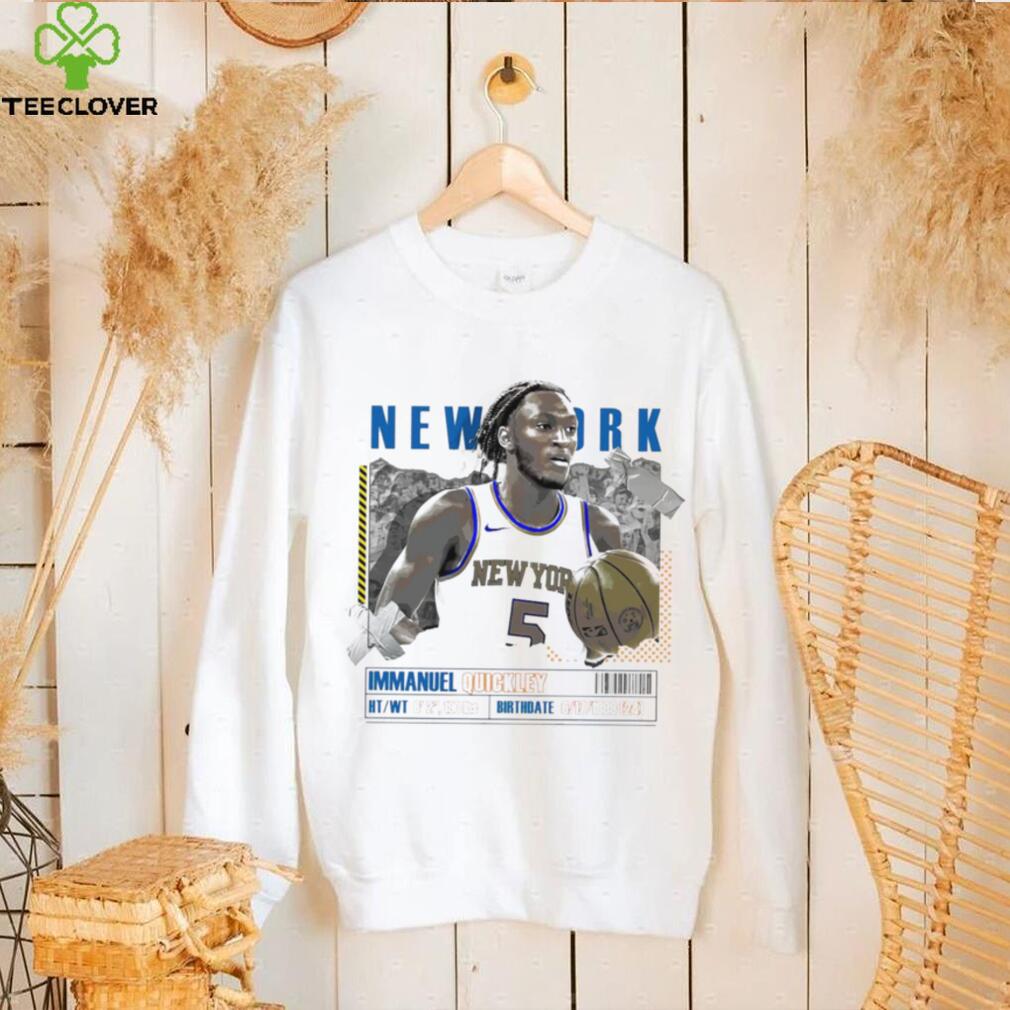 Immanuel Quickley number 5 New York Knicks basketball player paper poster shirt Immanuel Quickley number 5 New York Knicks basketball player paper poster shirt
