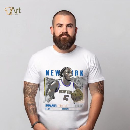 Immanuel Quickley number 5 New York Knicks basketball player paper poster shirt