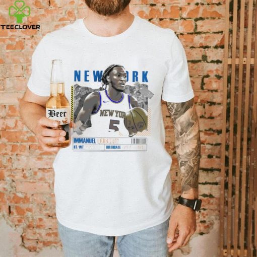 Immanuel Quickley number 5 New York Knicks basketball player paper poster shirt