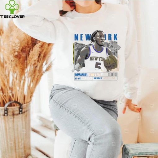 Immanuel Quickley number 5 New York Knicks basketball player paper poster shirt