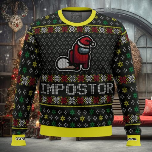 Impostor Among Us For Christmas Gifts 3D Printed Ugly Christmas Sweater