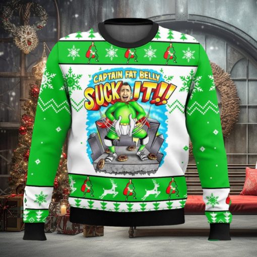 Impractical Jokers Captain Fat Belly Suck It Christmas Ugly Sweater Special Gift For Xmas