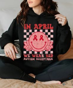 In April We Wear Red Instead Autism People Acceptance Shirt