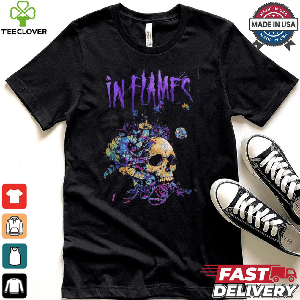 In Flames Skull And Vine Artwork Shirt In Flames Skull And Vine Artwork Shirt