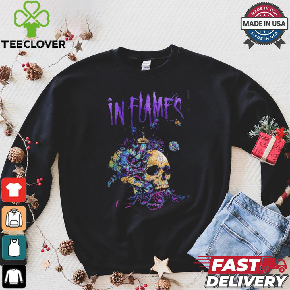In Flames Skull And Vine Artwork Shirt In Flames Skull And Vine Artwork Shirt