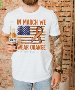 In March we wear Orange Breast Cancer flag shirt