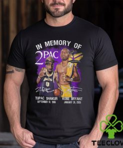 In Memories Of 2Pac Kobe Bryant And Tupac Shakur Signatures Shirt
