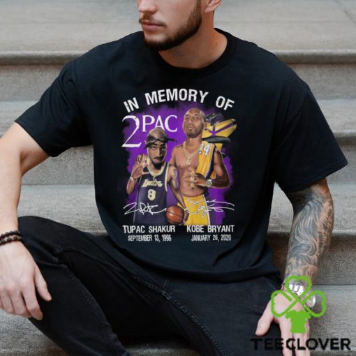 In Memories Of 2Pac Kobe Bryant And Tupac Shakur Signatures Shirt