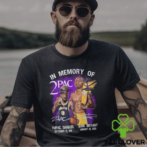 In Memories Of 2Pac Kobe Bryant And Tupac Shakur Signatures Shirt