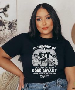 In Memory Of January 26 2020 Kobe Bryant Signature Thank You For The Memories T Shirt