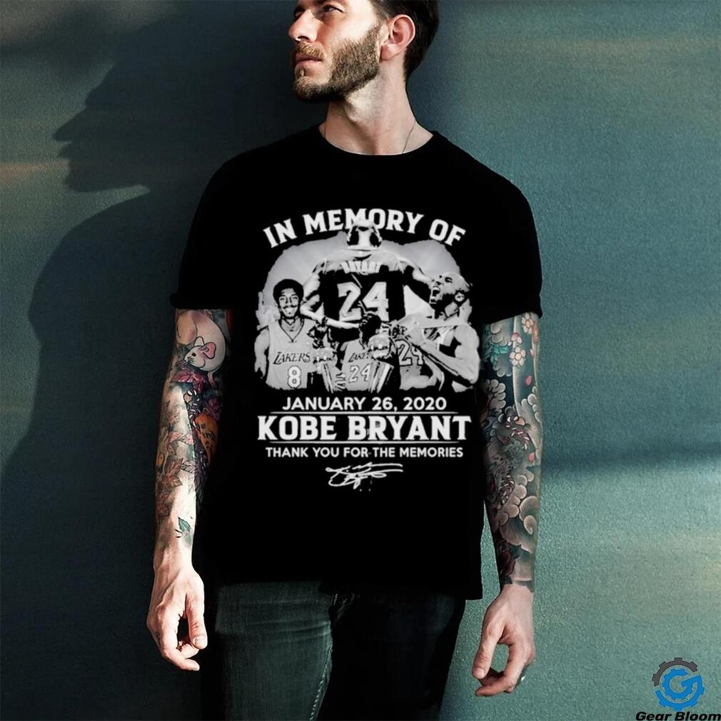 In Memory Of January 26 2020 Kobe Bryant Signature Thank You For The Memories T Shirt In Memory Of January 26 2020 Kobe Bryant Signature Thank You For The Memories T Shirt