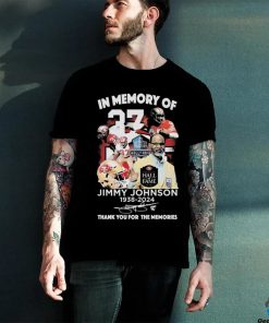 In Memory Of Jimmy Johnson 1938 2024 San Francisco 49ers Signature Thank You For The Memories t hoodie, sweater, longsleeve, shirt v-neck, t-shirt