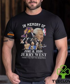 In Memory Of June 12 2024 Jerry West Thank You For The Memories T Shirt