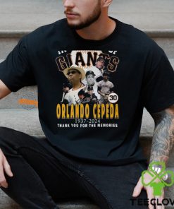 In Memory Of Orlando Cepeda 1937 2024 Thank You For The Memories T Shirt