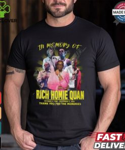 In Memory Of Rich Homie Quan 1989 2024 Thank You For The Memories T Shirt