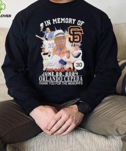 In Memory Of The Baby Bull June 28, 2024 Orlando Cepeda Thank You For The Memories Signature Shirt