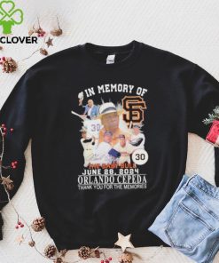 In Memory Of The Baby Bull June 28, 2024 Orlando Cepeda Thank You For The Memories Signature Shirt