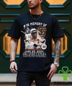 In Memory Of The Baby Bull June 28, 2024 Orlando Cepeda Thank You For The Memories T Shirt