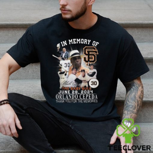 In Memory Of The Baby Bull June 28, 2024 Orlando Cepeda Thank You For The Memories T Shirt