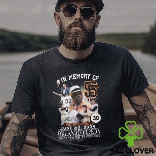 In Memory Of The Baby Bull June 28, 2024 Orlando Cepeda Thank You For The Memories T Shirt