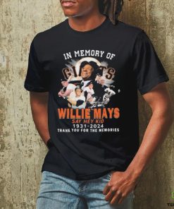 In Memory Of Willie Mays Say Hey Kid 1931 2024 thank you for the memories signature hoodie, sweater, longsleeve, shirt v-neck, t-shirt