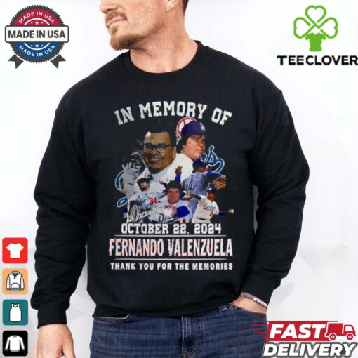 In Memory of Fernado Valenzuela October 2024 thank you for the memories signature shirt