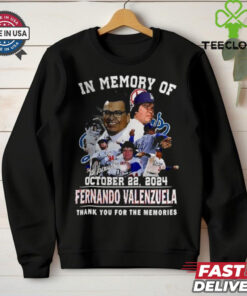 In Memory of Fernado Valenzuela October 2024 thank you for the memories signature shirt