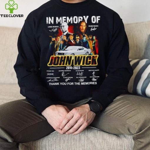 In Memory of John Wick 2014 2023 signatures hoodie, sweater, longsleeve, shirt v-neck, t-shirt