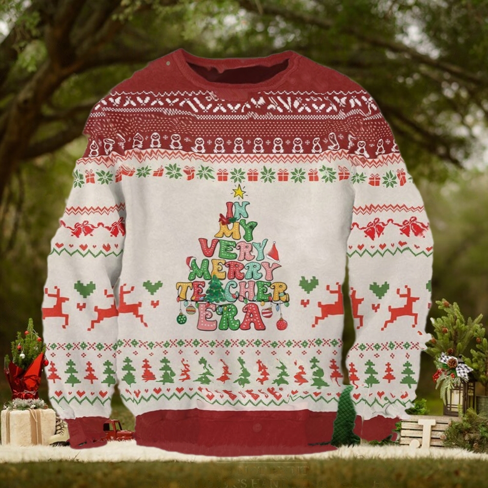 In My Very Merry Teacher Era Ugly Teacher Christmas Sweater Retro Christmas In My Very Merry Teacher Era Ugly Teacher Christmas Sweater Retro Christmas