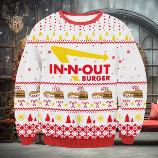In N Out Burger Fleece Ugly Christmas Sweater