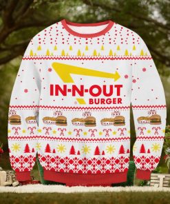 In N Out Burger Ugly Christmas Wool Knitted Sweater